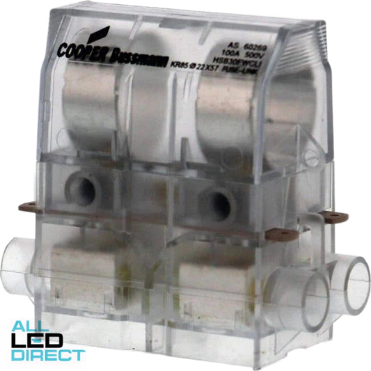 Eaton Bussmann 100 Amp Bussman Front Wire Fuse Holder Clear