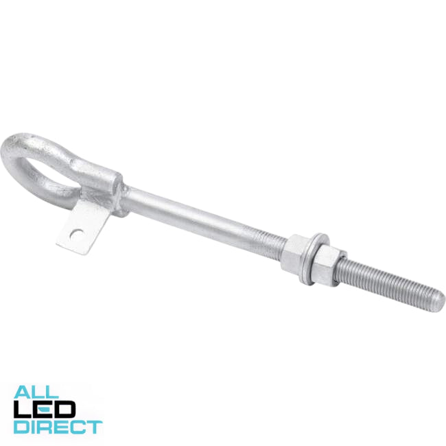 EDS 16mm Galvanised Eye Bolt 150mm Long With Earth Tag