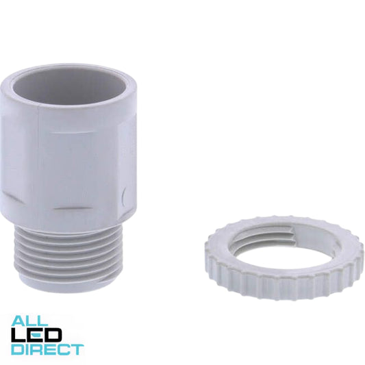 APP 20mm Conduit Adaptor Plain To Screw Includes Lockring - Green Star Certified
