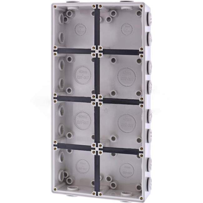 GEN3 198mm W x 400mm H x 62 D Industrial 8 Module Mounting IP66 Enclosure