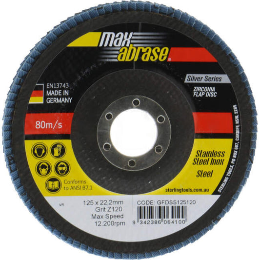 Sheffield 125mm x 22mm Flap Disc R828 120 Grit