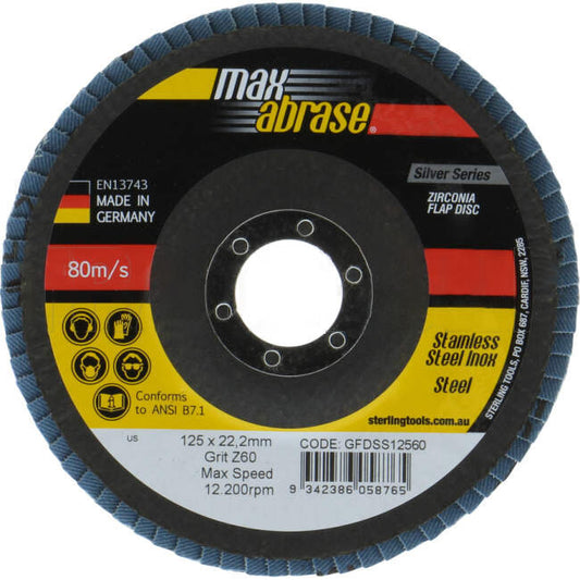 Sheffield 125mm x 22mm Flap Disc R828 60 Grit