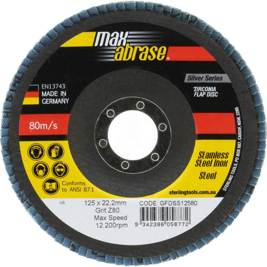 Sheffield 125mm x 22mm Flap Disc R828 80 Grit