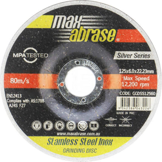 Sheffield 125mm x 6.8mm X 22.2mm Metal Grinding Disc
