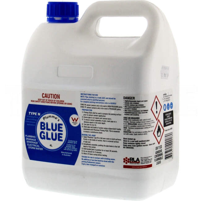 GTS 4 Litre PVC Pipe Cement Blue Non Pressure