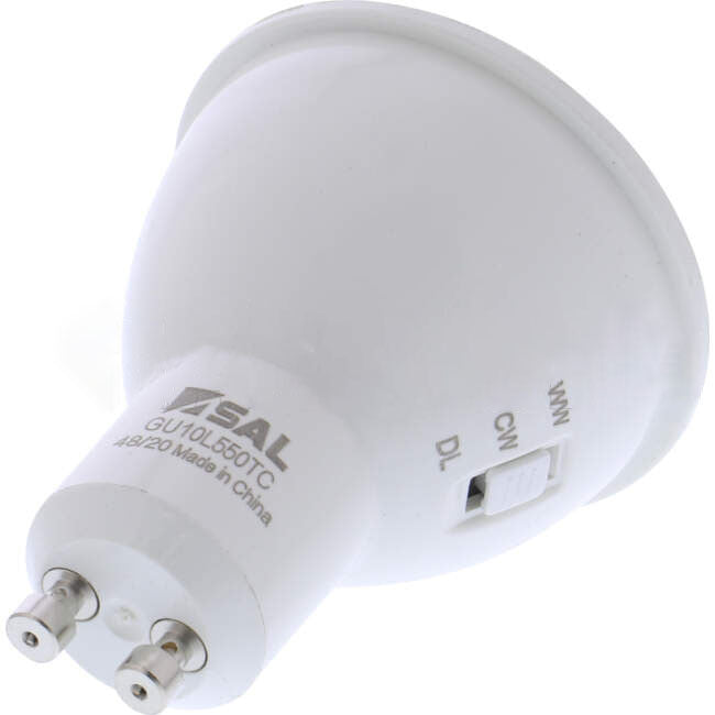 SAL 6 Watt LED Lamp With GU10 Connection With Switchable Kelvin Ratings