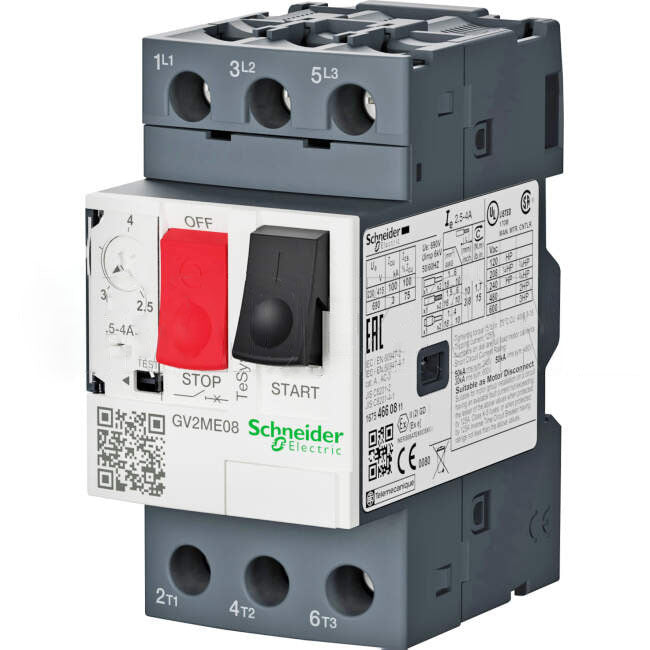 Schneider Motor Circuit Breaker 2.5-4 Amps Thermal Magnetic 690 Volt AC