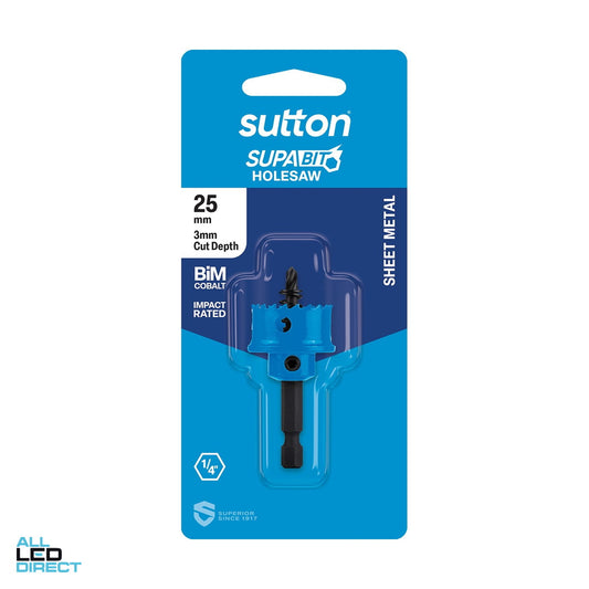 Sutton 25mm 1/4-Hx Impact W/Spring Bi-Metal Sheetmetal Holesaw
