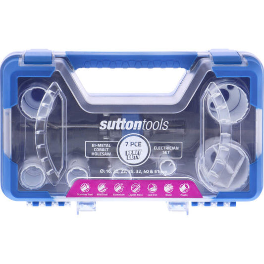 Sutton Tools 7 Piece Heavy Duty Bi-Metal Electrician Holesaw Set