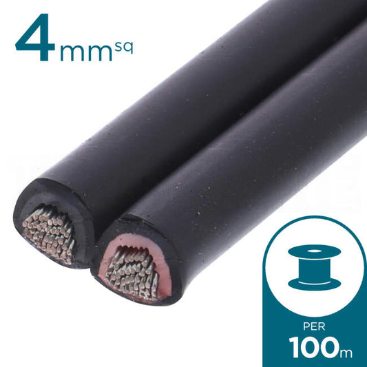 Tonglin 4mm DC Twin Solar Cable 1500v LSZH 100mtr Drum IEC62930 Compliant