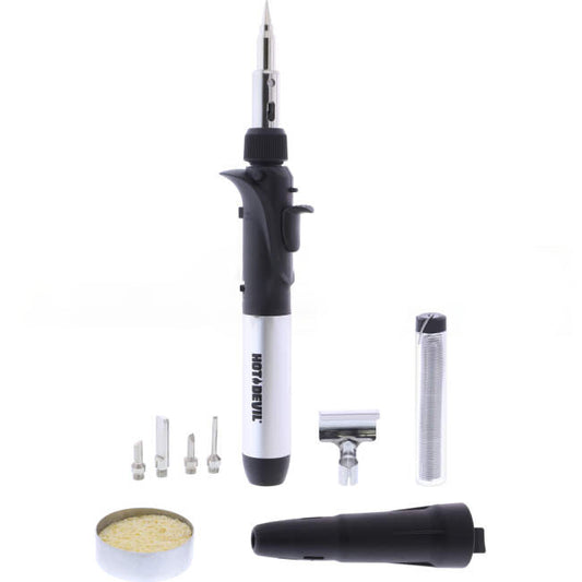 Hot Devil 10 Piece Soldering Iron And Blow Torch Kit