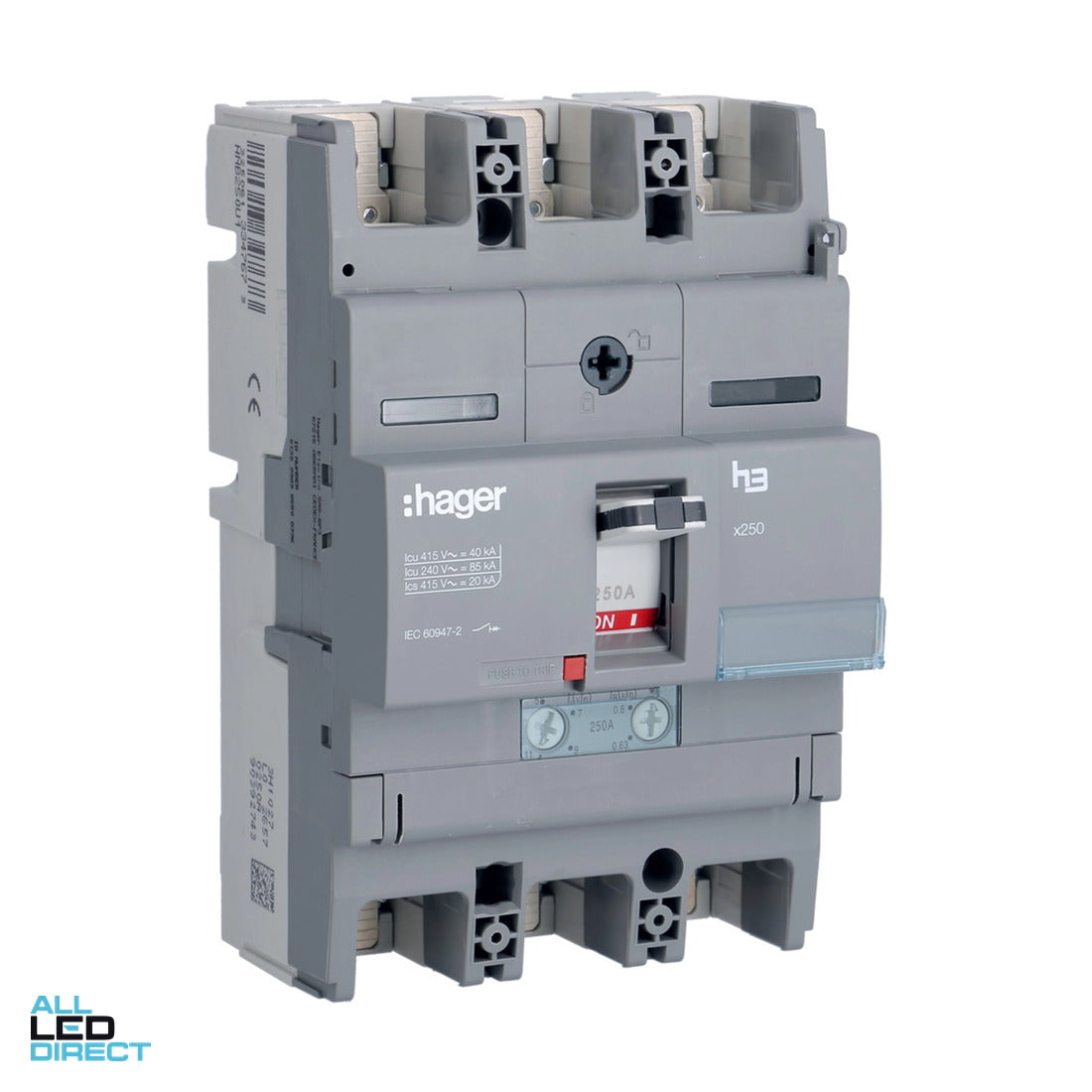 Hager 240 Amp 3 Pole Moulded Case Circuit Breaker MCCB 40kA ALL LED Direct