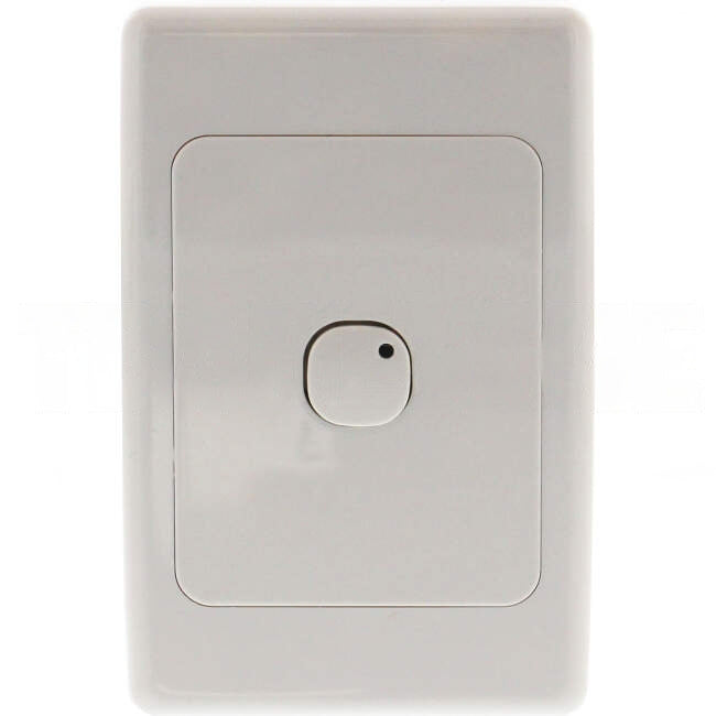 Cabac 10 Amp Single Internal Time Delay Switch 3 Wire Push Button 15 Seconds - 252 Minutes White