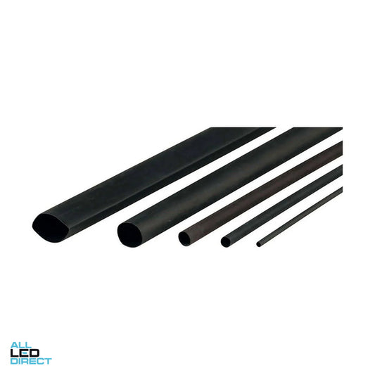 Wattmaster 16mm Shrinks To 5mm Medium Wall Glue Lined Heatshrink Black 1.2 Metre ALL LED Direct