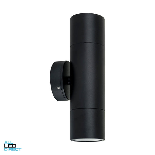 Havit 2 x 5 W TIVAH GU10 LED Weatherproof IP65 Up/Down Wall Light Matte Black Tri Colour 270-300 lm Per Head ALL LED Direct