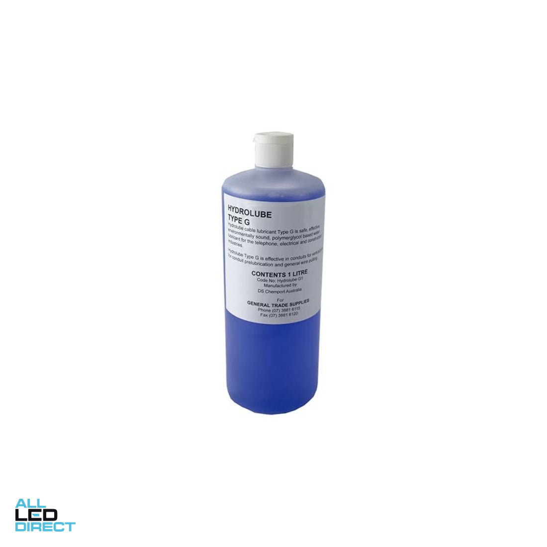 GTS 1 Litre Cable Lube Bottle Blue With Blue Liquid