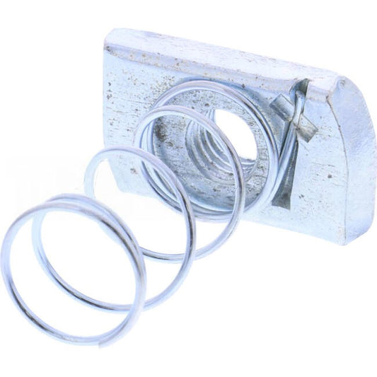 Impres Channel Nut With Spring M8 Zinc Plated