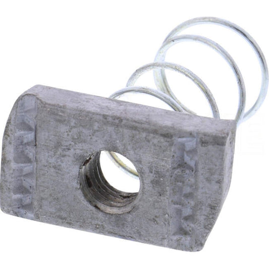 Impres Channel Nut Long Spring Suits 41mm Deep Channel M10 Hot Dip Galvanised