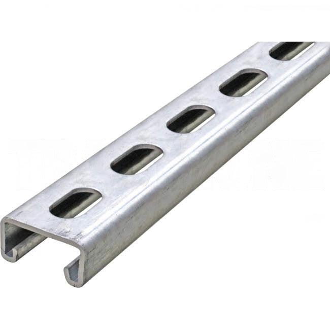 Impres 41mm x 21mm x 2.5mm 6 Metre Slotted Channel Galvabond