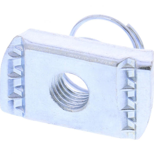 Impres Channel Nut With Short Spring M10 Zinc Plated