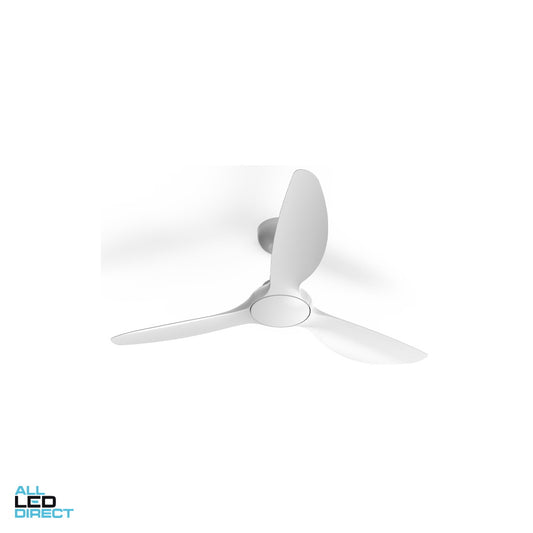 Atom 1220mm (48') IBIZA DC 3 Blade Ceiling Sweep Fan With ABS Blades White ALL LED Direct