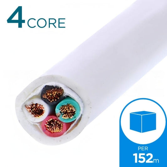 ICE 4 Core 16AWG Direct Burial Speaker Cable White 152 Metre Box