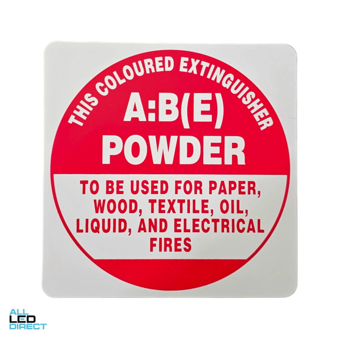 Firebox ABE Extinguisher I.D Sign ALL LED Direct