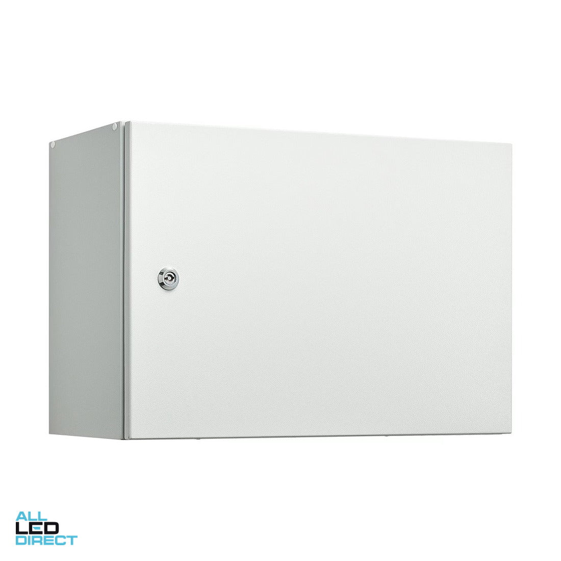 IP Enclosures 400mm W x 300mm H x 200mm D Landscape Galvanised Steel IP66 Enclosure With Single Door Grey ALL LED Direct