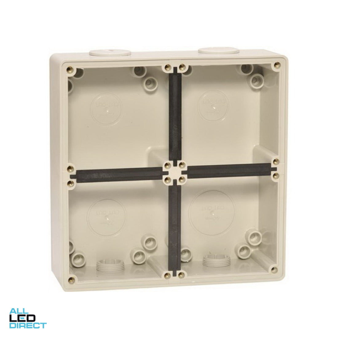 NHP 198mm W x 198mm H x 63mm D Industrial 4 Module Mounting Enclosure ALL LED Direct