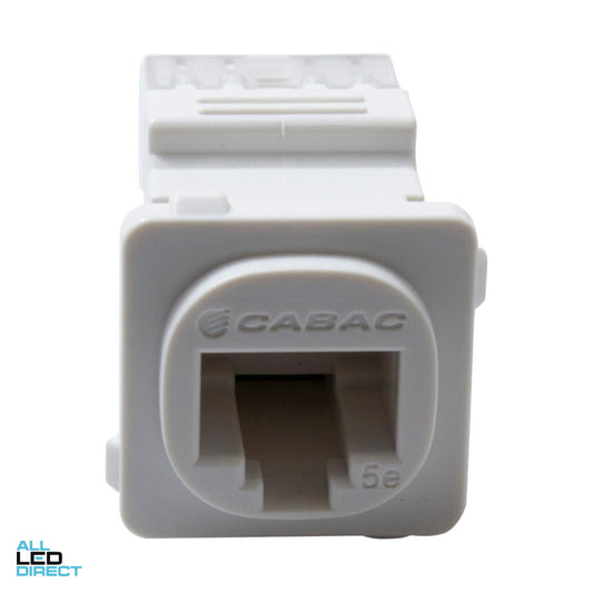 Cabac CAT5E RJ45 Data Mech White Suitable For Clipsal Wall Sockets Each
