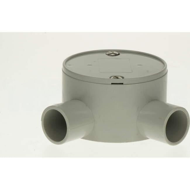 GTS 20mm 2 Way 90 Degree Shallow Round Junction Box