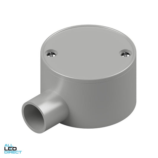 Matelec 25mm 1 Way Shallow Round Junction Box Grey