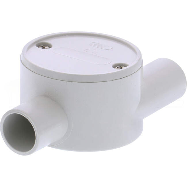 GTS 20mm 3 Way Shallow Round Tangential Y-Entry Junction Box