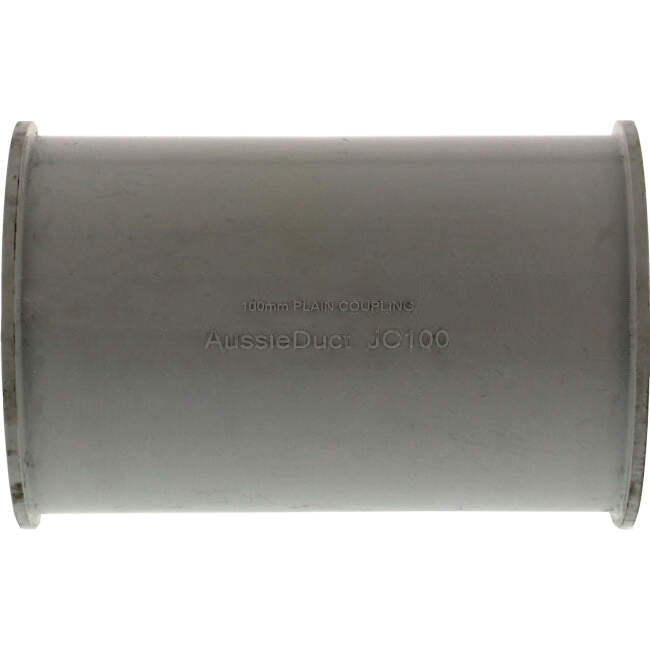 APP 100mm Communications Plain to Plain Conduit Coupling White- Green Star Certified