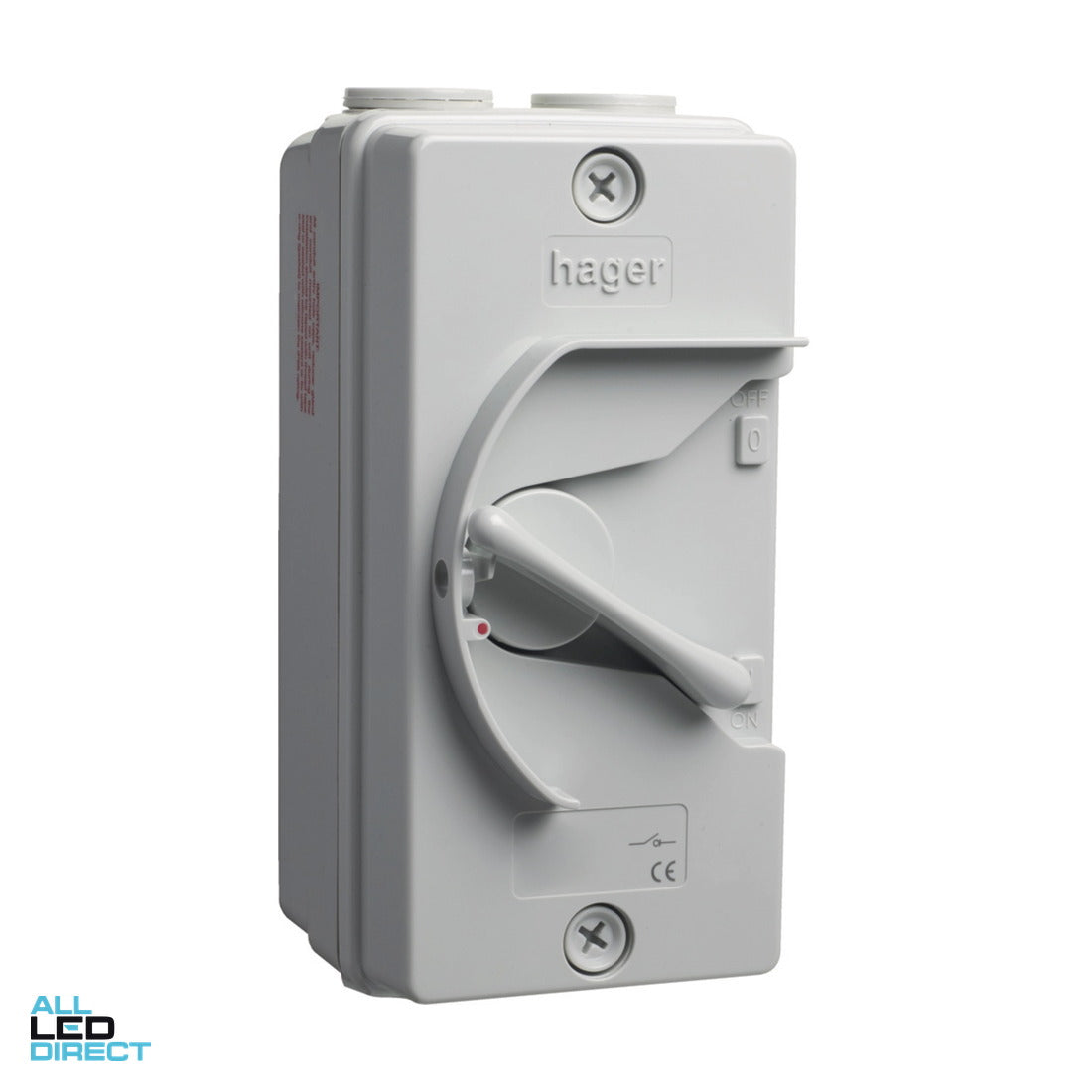 Hager 20 Amp 2 Pole IP66 Industrial Isolator ALL LED Direct