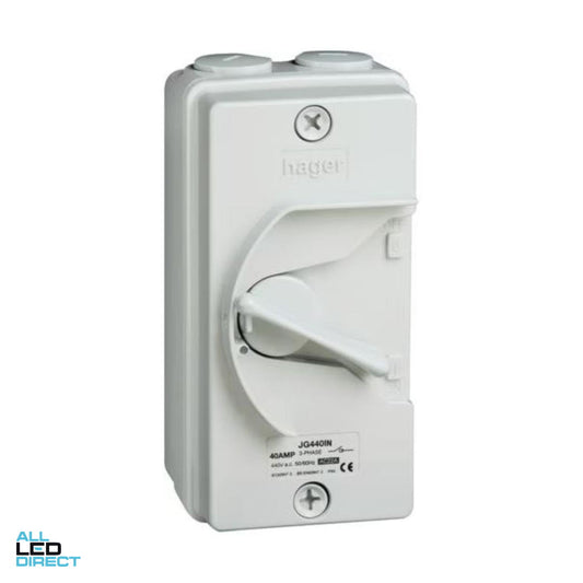 Hager 40 Amp 3 Pole IP66 Industrial Isolator