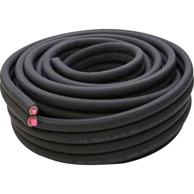 JMF 1/4 x 1/2 Copper Pair Coil Black 20 Metre