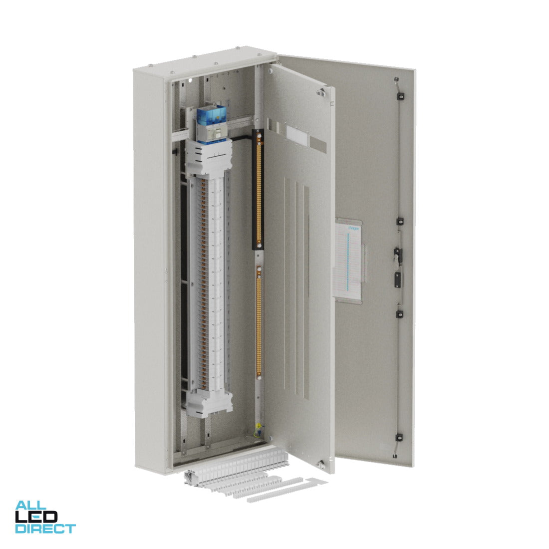 Hager 96 Pole APEX Distribution Board With 250 Amp Chassis & Isolator Main Switch IP43 ALL LED Direct