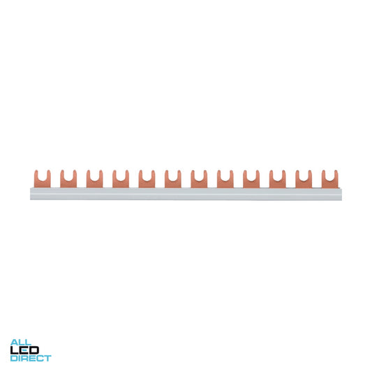 Hager 80 Amp Insulated Fork Busbar 1 Pole 12 Module ALL LED Direct