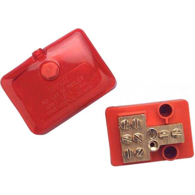 Clipsal 140 Amp 4 Hole Active Neutral Link T-Type Red