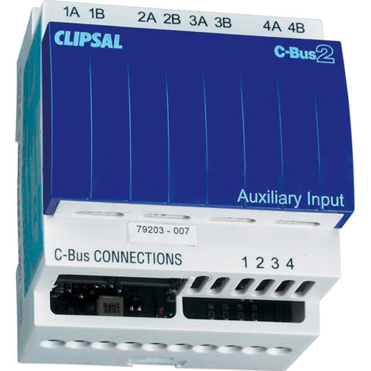 Clipsal C-Bus Auxiliary 4 Channel Input Unit Din Mounted Learn Enabled