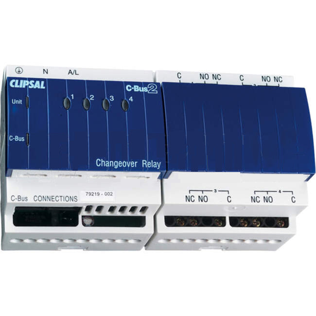 Clipsal C-Bus 4 Channel Changeover Relay Din Mounted Learn Enabled