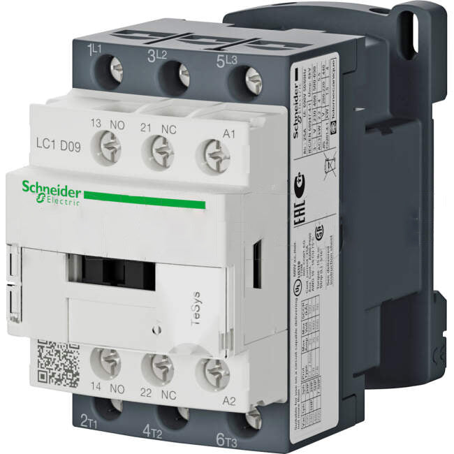 Schneider Contactor 9 Amps 3P 24 Volt AC 1 x N/O & 1 x N/C