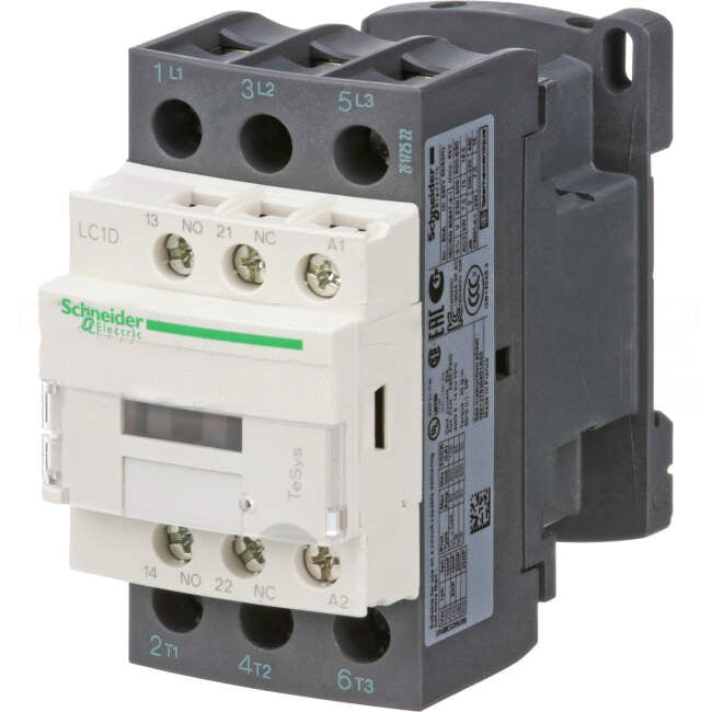 Schneider Contactor 25 Amps 3P 415 Volt AC 1 x N/O & 1 x N/C