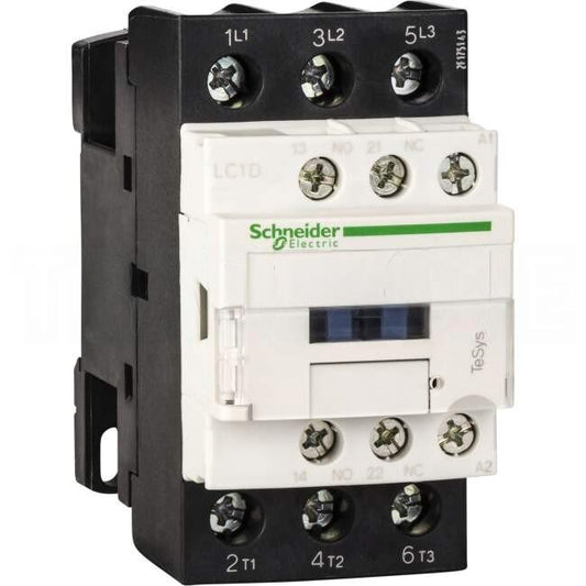 Schneider Contactor 25 Amps 3P 240 Volt AC 1 x N/O & 1 x N/C