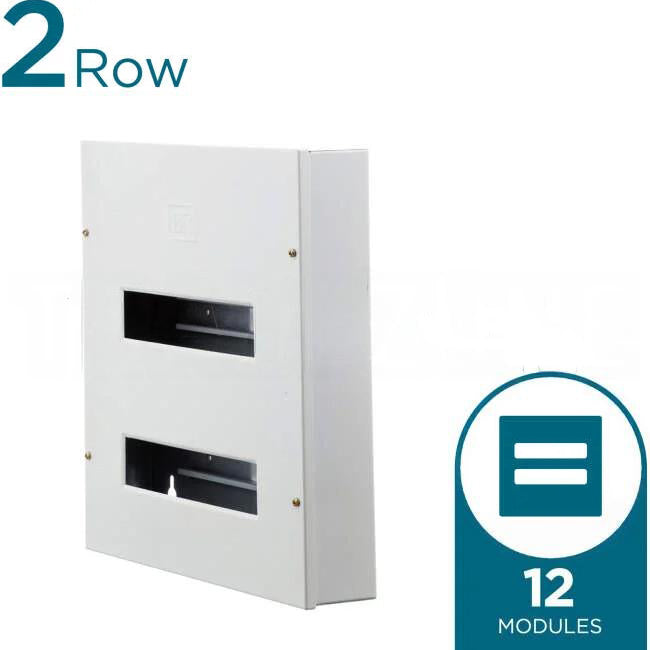 B&R 2 Rows of 12 Pole Metal Surface Mounted Swtichboard