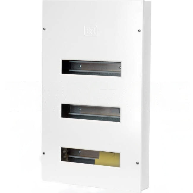 B&R 3 Rows of 12 Pole Metal Surface Mounted Switchboard