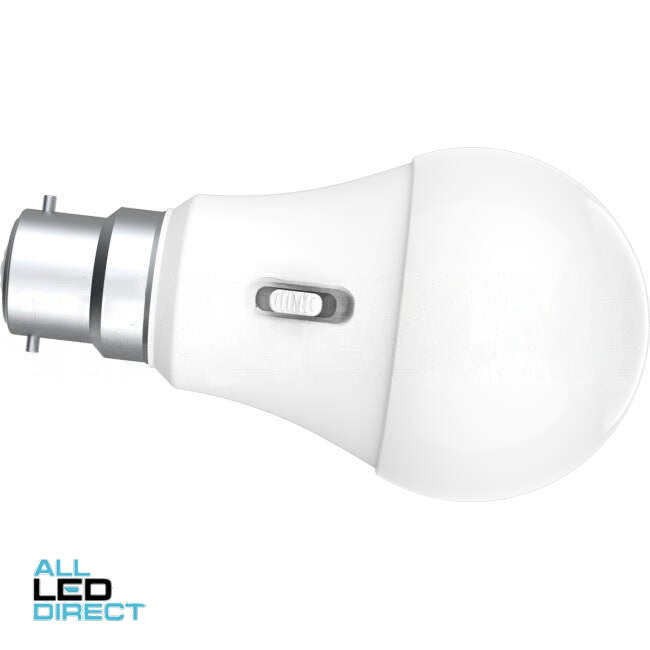 SAL 10 Watt GLS Style Opal LED Lamp With BC/B22 Connection With Switchable Kelvin Ratings