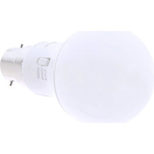 SAL 12 Watt GLS Style Opal LED Lamp With BC/B22 Connection With Switchable Kelvin Ratings