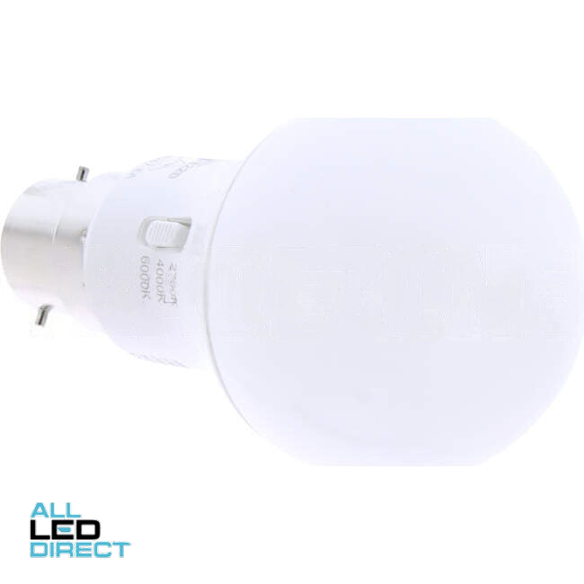 SAL 12 Watt GLS Style Opal LED Lamp With BC/B22 Connection With Switchable Kelvin Ratings